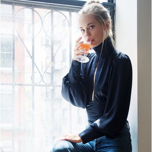 ORSEUND IRIS Night Out Top in Midnight - Picture 3 of 13